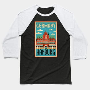 A Vintage Travel Art of Hamburg - Germany Baseball T-Shirt